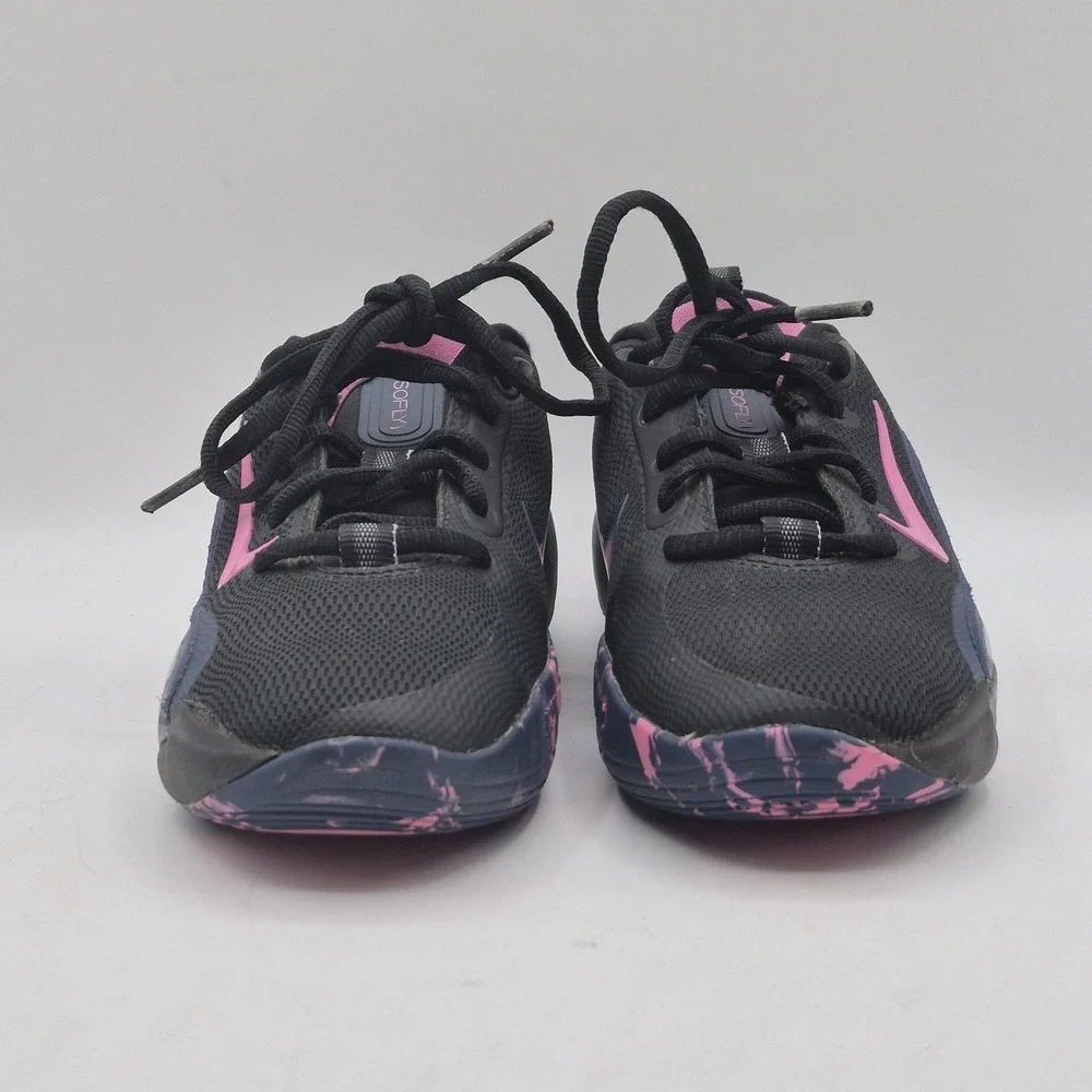 Nike Basketball Shoes Youth Size 1Y Black Pink Low Top Sneakers FN4384-003 - Picture 5 of 11